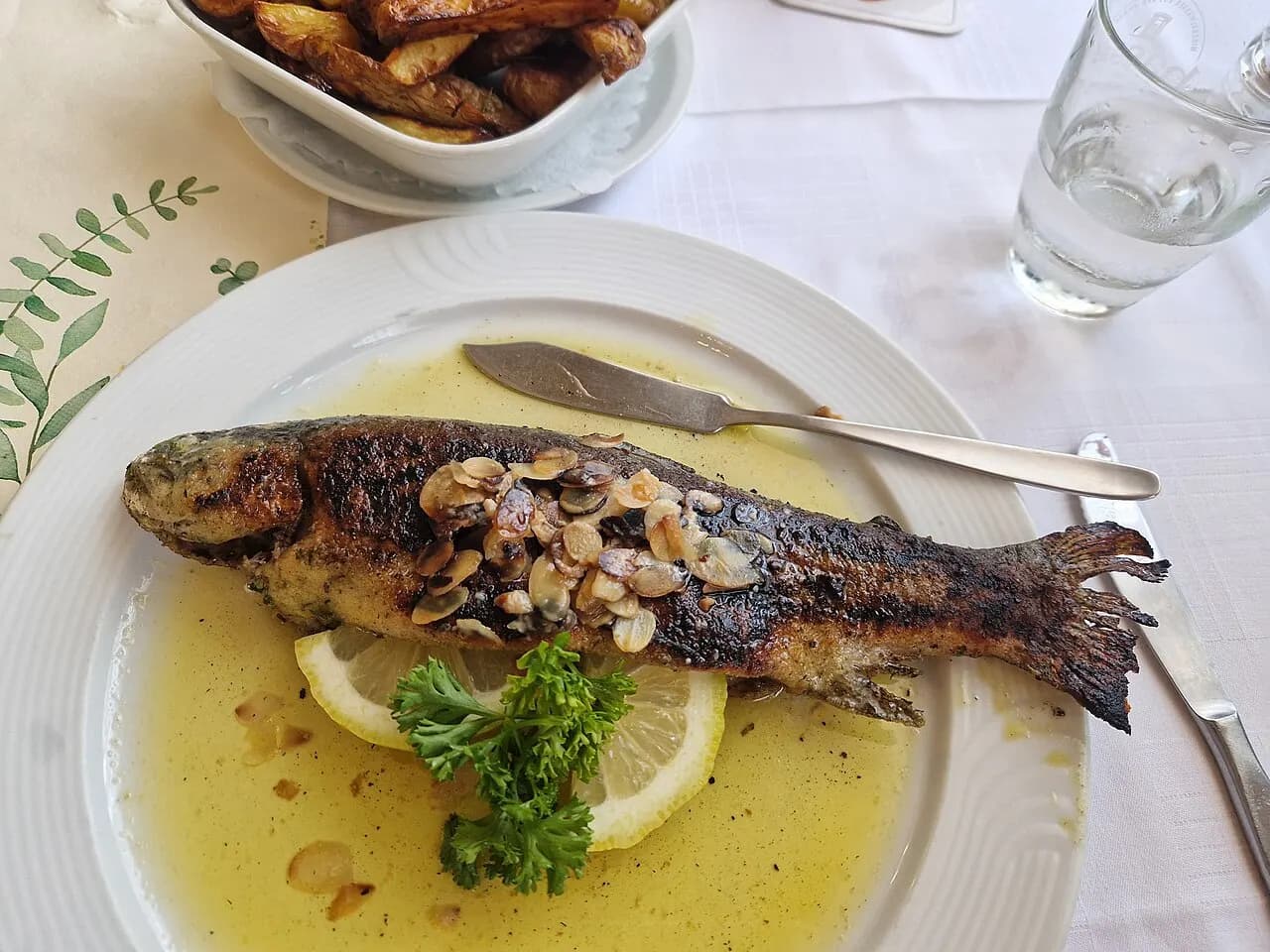 Almond-crusted fish